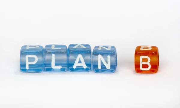 stock image Text Plan B on colorful cubes