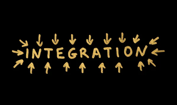 Słowo integracji i punkty — Zdjęcie stockowe