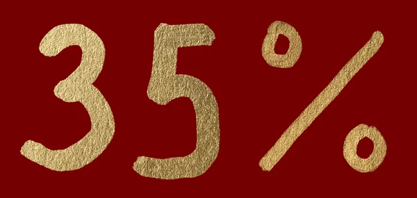 Thirty-five percent discount shiny digits — Stock Photo, Image