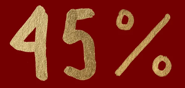 Forty-five percent discount shiny digits — Stock Photo, Image