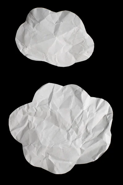Un morceau de papier froissé.Nuages en forme — Photo