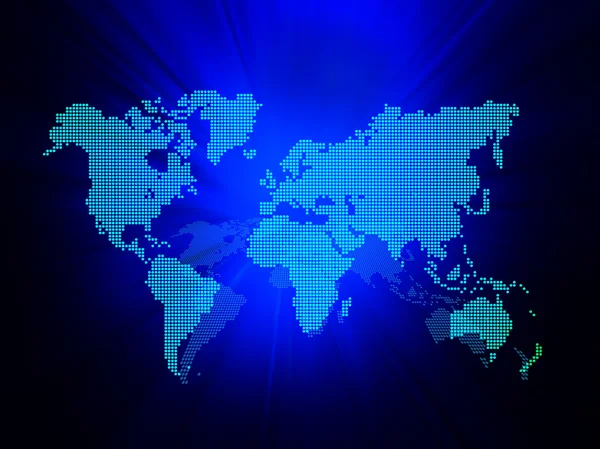 Kropka świata mapa otoczenie biznesu — Zdjęcie stockowe