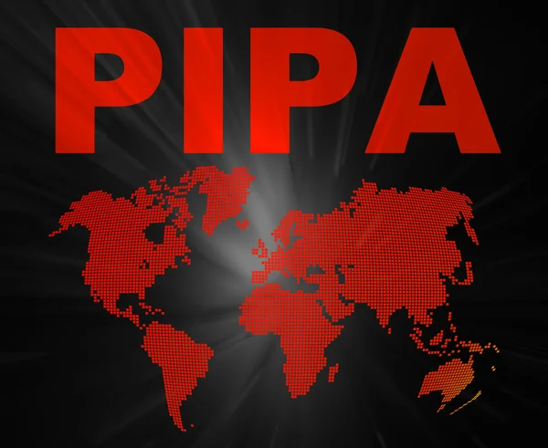 Textos de concepción PIPA y mapa del mundo —  Fotos de Stock