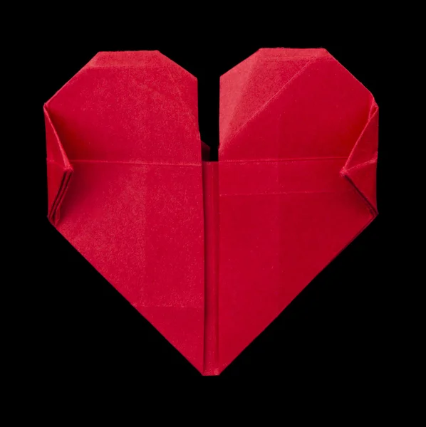 Origami coeur rouge — Photo