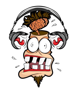 Very loud headset clipart