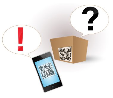 Qr code on the product clipart