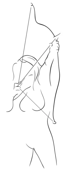 Archer fille — Image vectorielle
