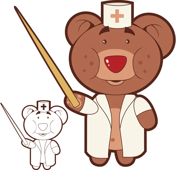 Медвежий врач — стоковый вектор