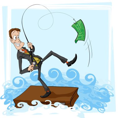 A catch is Businessman clipart