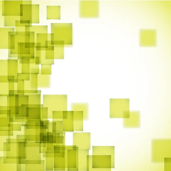 抽象的な緑の正方形の背景 — ストックベクタ