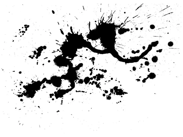 Taches d'encre isolées sur fond blanc — Image vectorielle