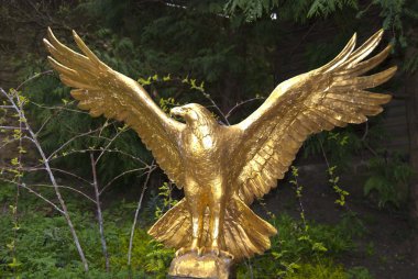 Gold Eagle Statue clipart