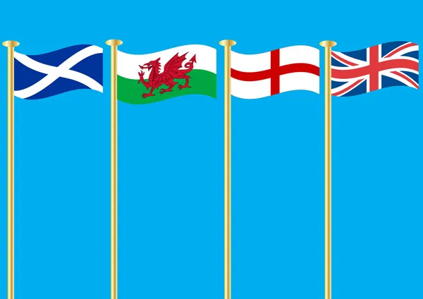 Britse vlaggen — Stockvector