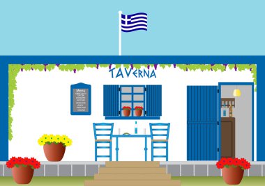Greek Taverna clipart
