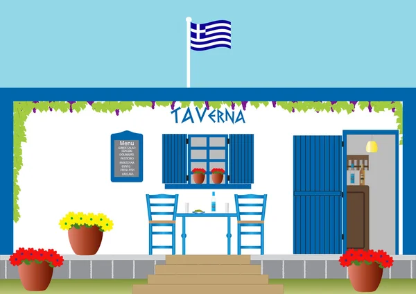 Griekse taverna — Stockvector