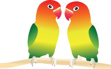 Lovebirds clipart