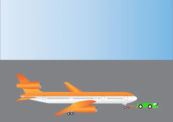 Dreistrahliges Passagierflugzeug — Stockvektor