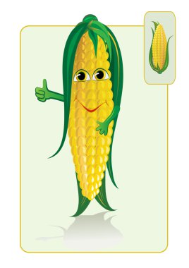 Funny and realistic corn clipart