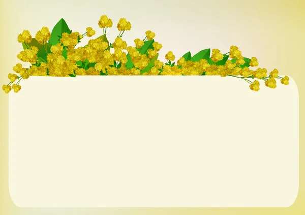 Yellow flower background frame — Stock Vector