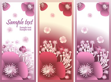 Banner with flowers clipart