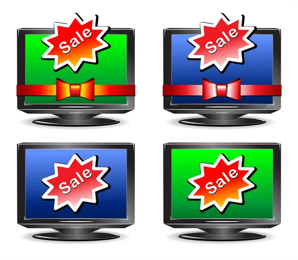 Verkoop tv-toestel — Stockvector
