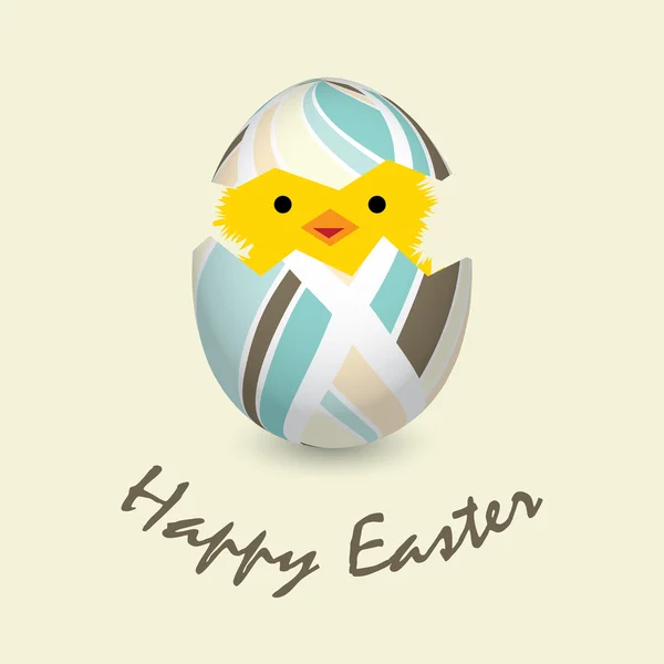 Easter card with a hatching chick, vector illustration — Stock Vector