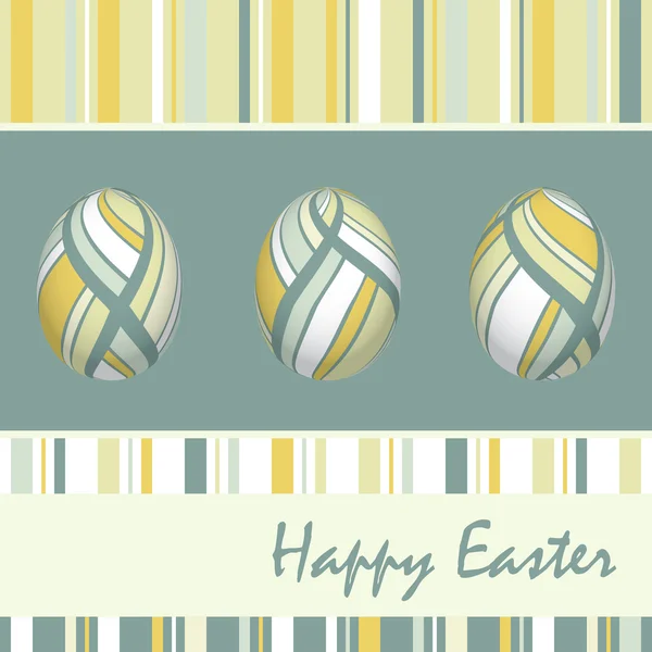 Osterkarte mit Eiern, Vektorillustration — Stockvektor