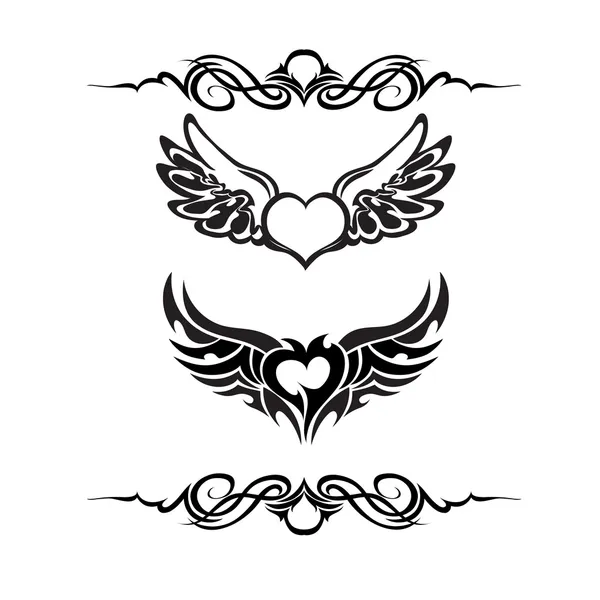 Ensemble de tatouage tribal vecteur — Image vectorielle