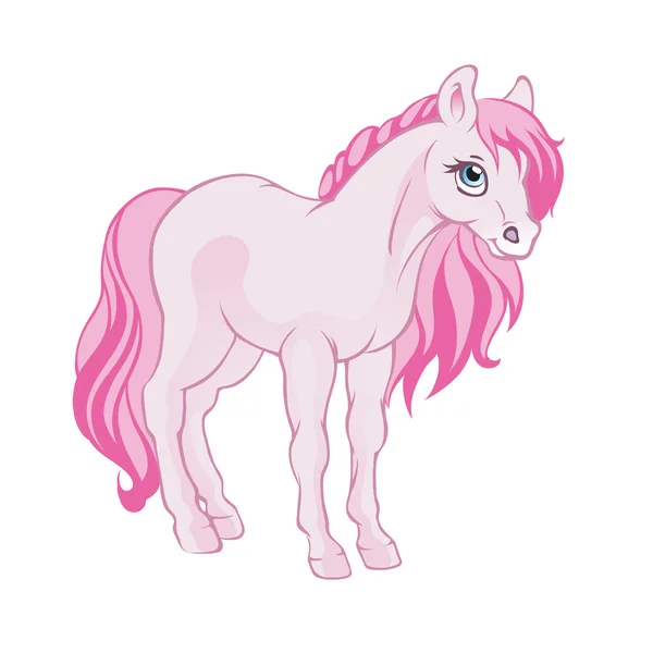 Kuda merah muda - Stok Vektor