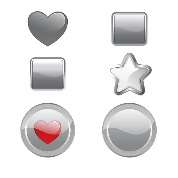 stock vector Gray buttons