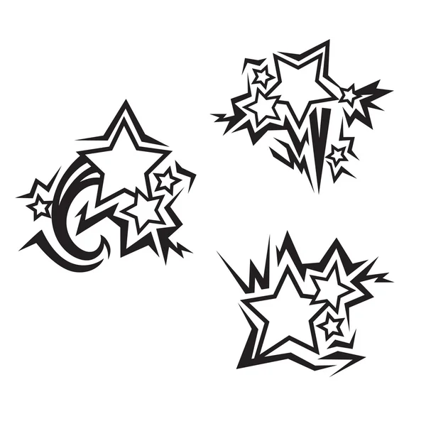 Estrellas tatuajes — Vector de stock