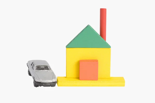 Huis en auto — Stockfoto