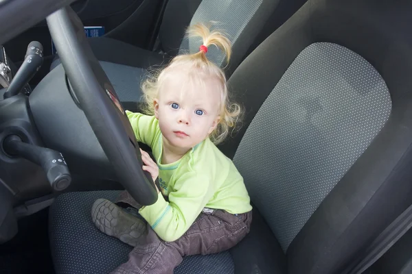 stock image Baby at wheel