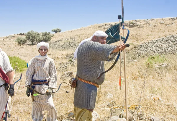 Sarazenen-Bogenschützen während der Schlacht — Stockfoto