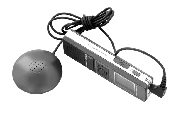 Voice recorder with a microphone — Stock Photo, Image