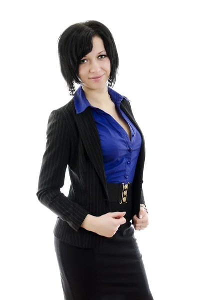 Portrait of a business woman. Over white background. — Stock Photo, Image