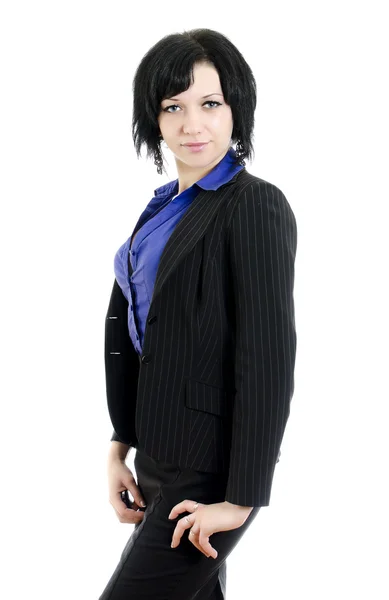 Porträt einer Geschäftsfrau. über weißem Hintergrund. — Stockfoto