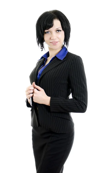 Portret kobiety biznesu. na tle. — Zdjęcie stockowe