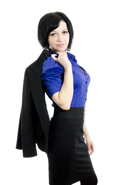 Portret van een zakenvrouw. op witte achtergrond. — Stockfoto