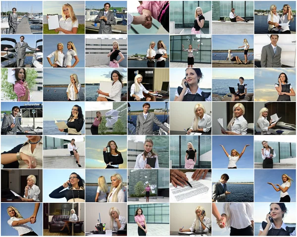 Collage d'affari. Fatto di 49 foto . — Foto Stock