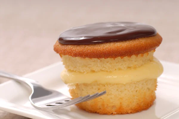 Delicioso Boston Cream Cupcake — Foto de Stock
