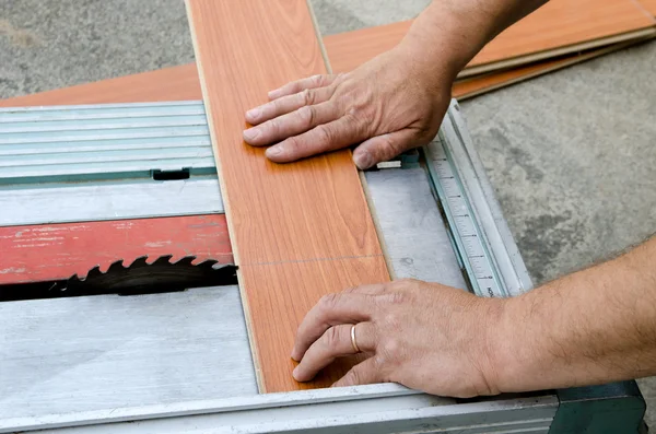 stock image Cutting a board