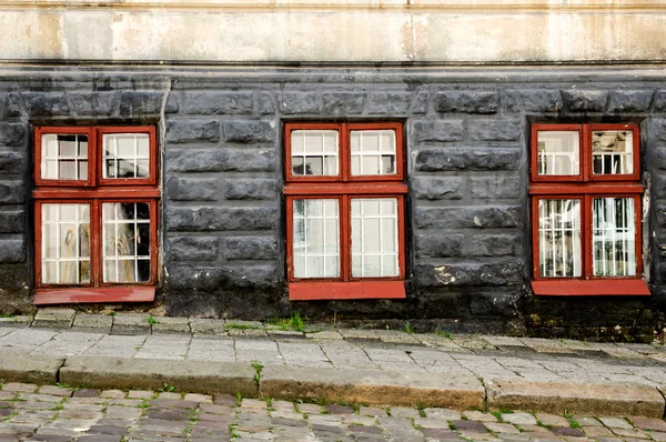 Três velhas janelas vintage — Fotografia de Stock