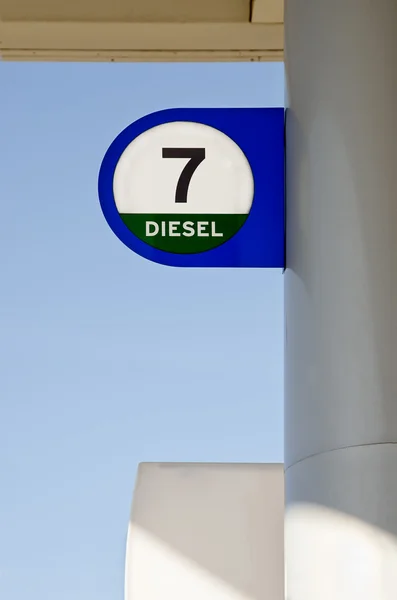 Diesel sign pump number — Stock Photo, Image