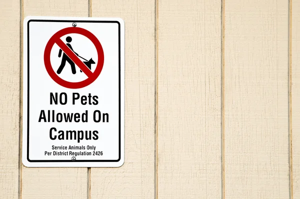 Pas d'animaux acceptés signe — Photo