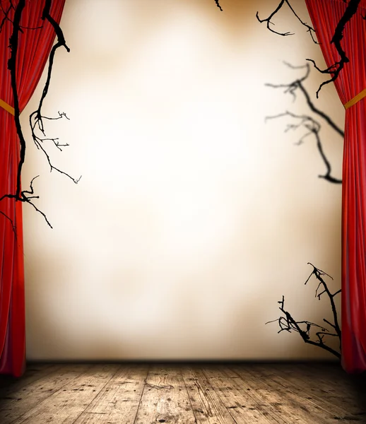 怖いカーテン — ストック写真