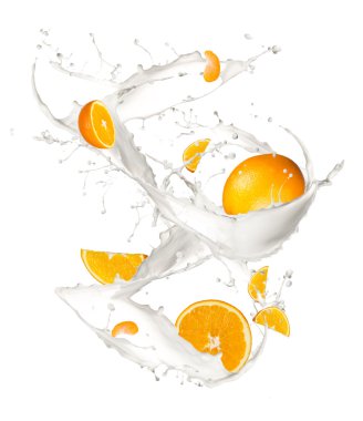 Oranges splash clipart