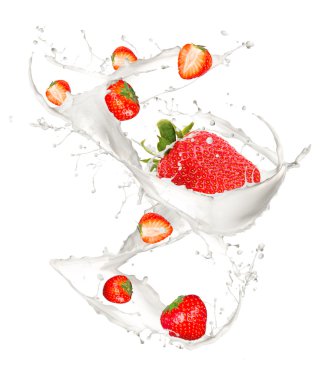 Strawberries splash