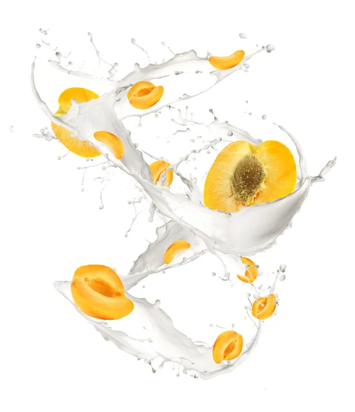 stock image Apricots splash