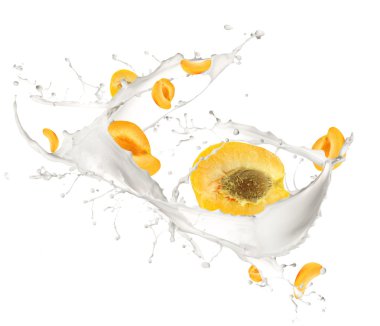 Apricots splash clipart